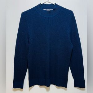 Hugo Boss Navy Blue Textured Knit Sweater – Men’s | Made in Bulgaria